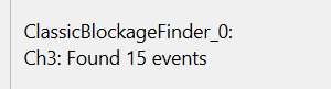 Number of events found