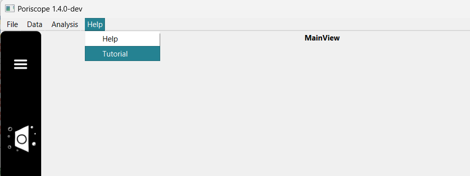 Help -> Tutorial Menu