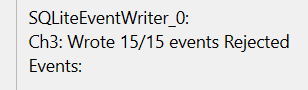 Events written